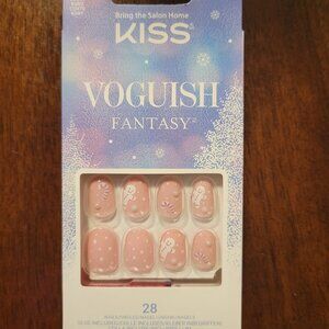 Kiss Voguish Fantasy Nail Set - Pink and White Gingerbread Man and Snowman